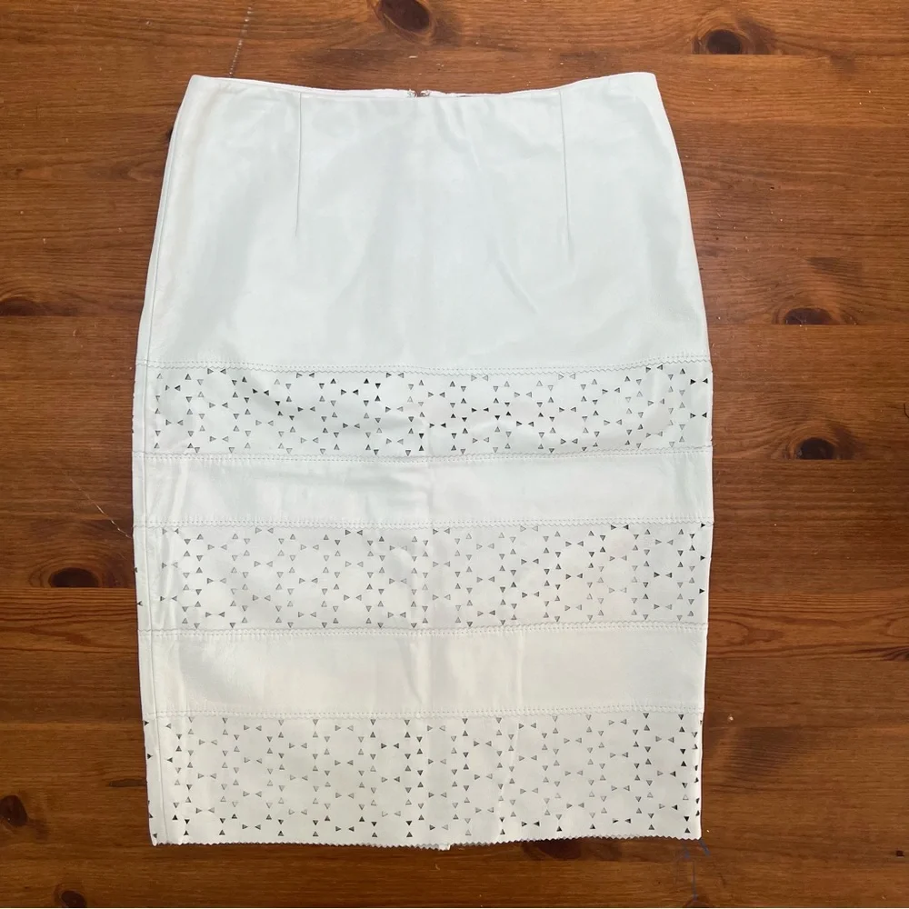 Banana Republic bone white Pencil Skirt with Cutout Design